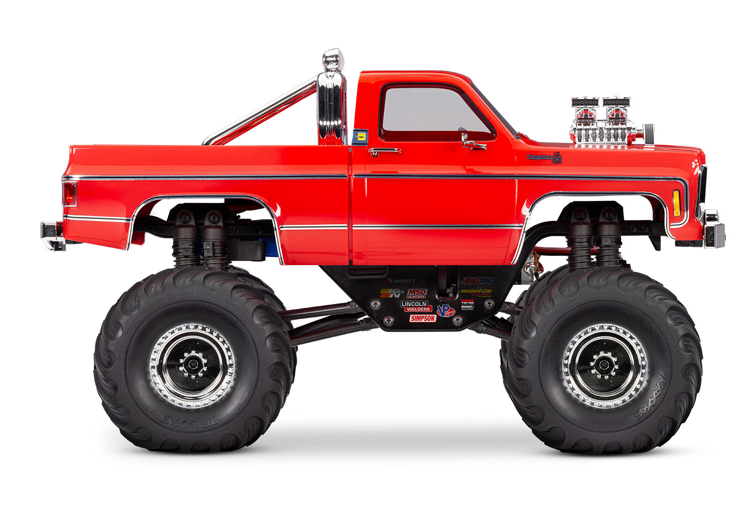 Traxxas - 1/18 Trx-4MT Chevrolet K10 4X4 Monster Truck, Roja