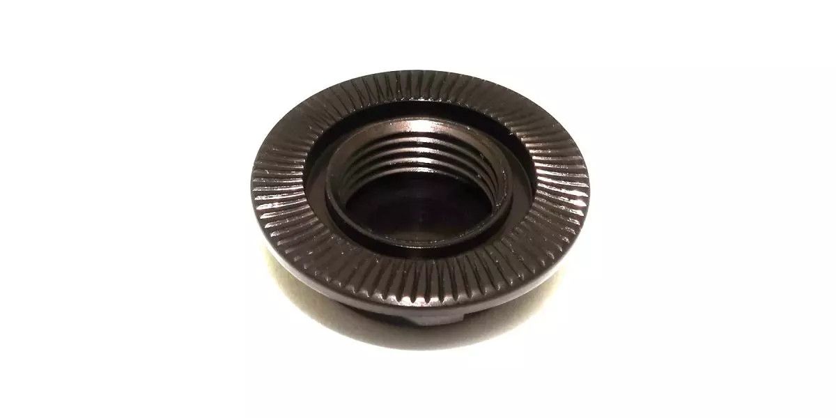 Kyosho - Wheel Nut (Gun Metallic/4pcs/Flange Cap/Serration)