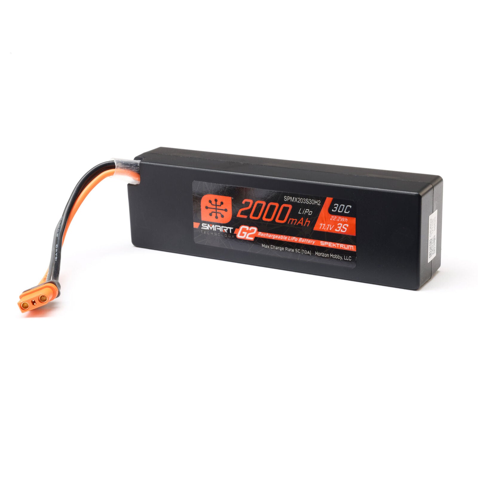 Spektrum RC - 11.1V 2000mAh 3S 30C Smart G2 LiPo Battery: IC2