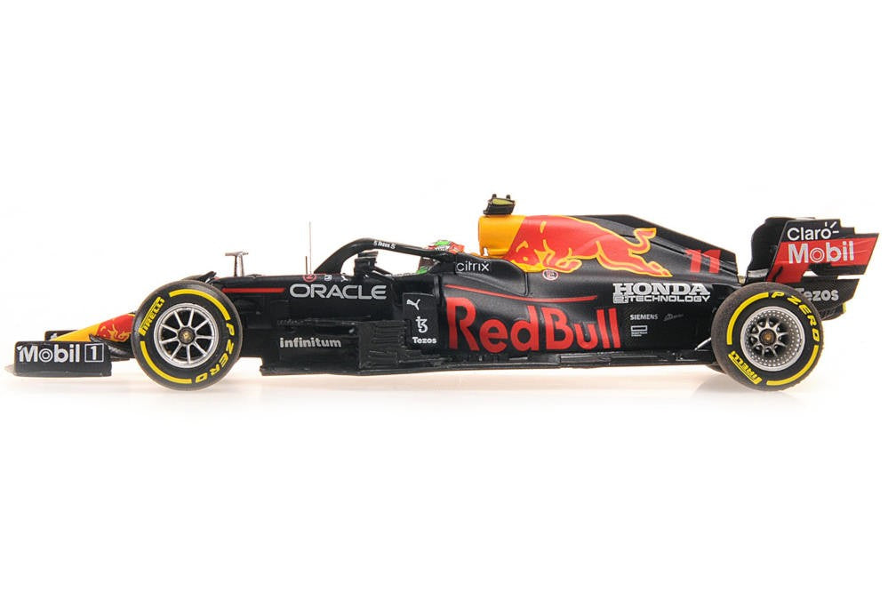 Minichamps - Red Bull -F1 RB16B Honda RA620H Team Aston Martin #11 3rd México GP 2021 Sergio Pérez, escala 1:43