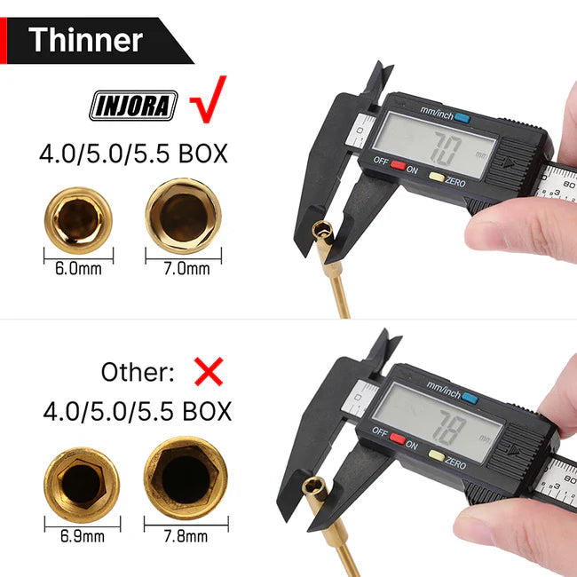 INJORA - 7PCS Hex Screwdrivers Thin Walled Nut Drivers RC Tools Kit for 1/18 1/24 RC Crawlers