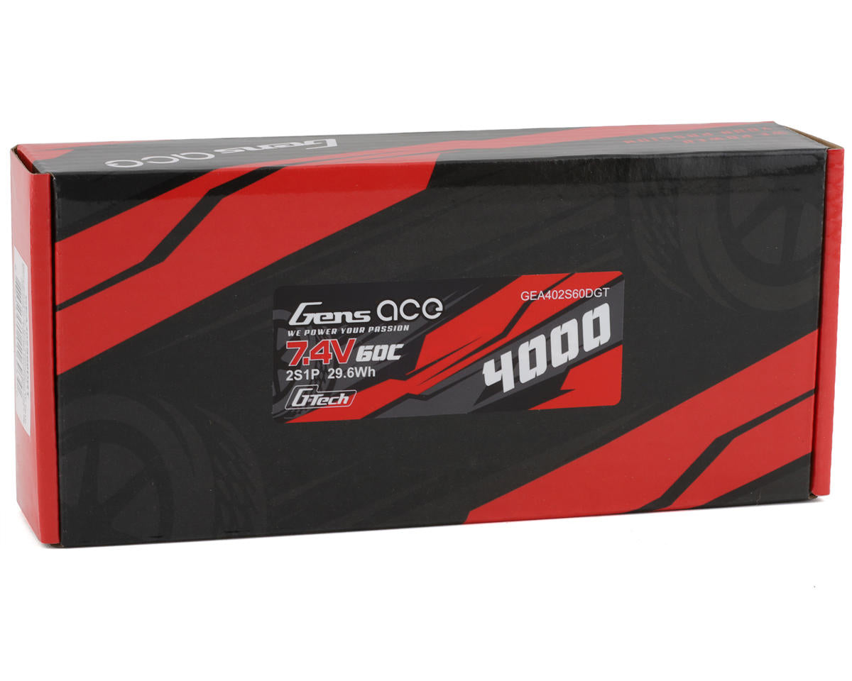 Gens Ace - 2S G-Tech Smart LiPo Battery 60C (7.4V/4000mAh) w/T-Style Connector (Tamiya)