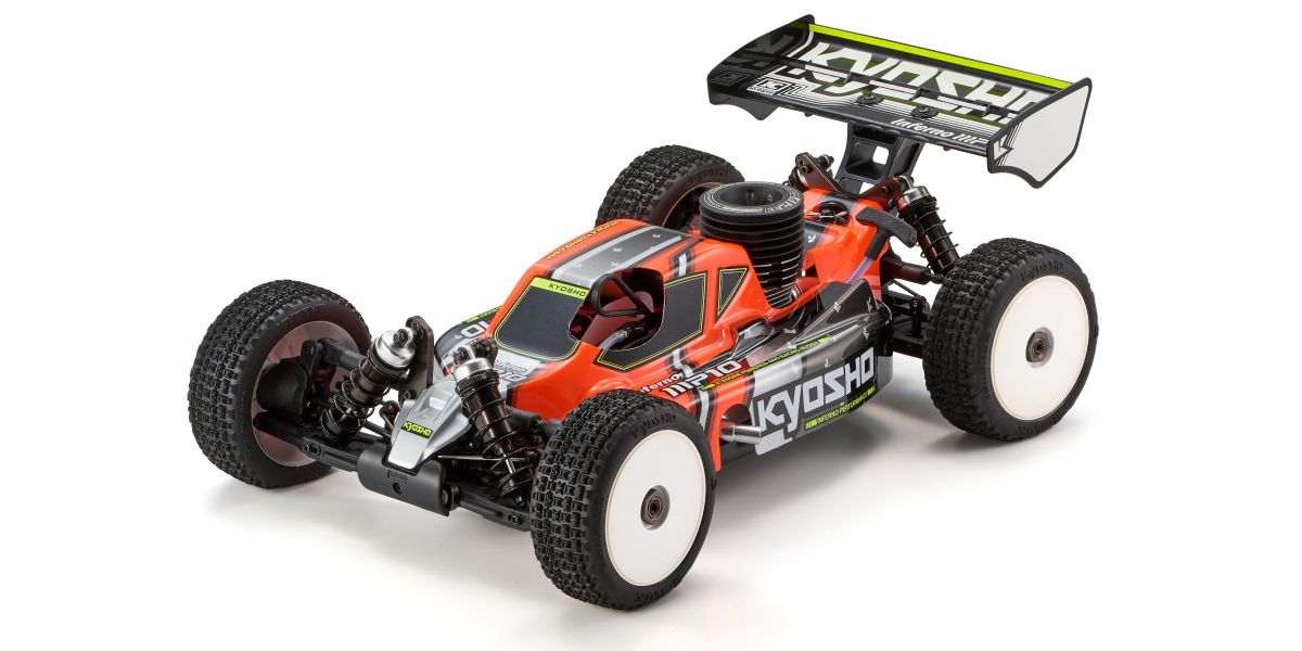 Kyosho - 1:8 Scale Radio Controlled .21Engine Powered 4WD Racing Buggy readyset INFERNO MP10 Color Type 1 Red