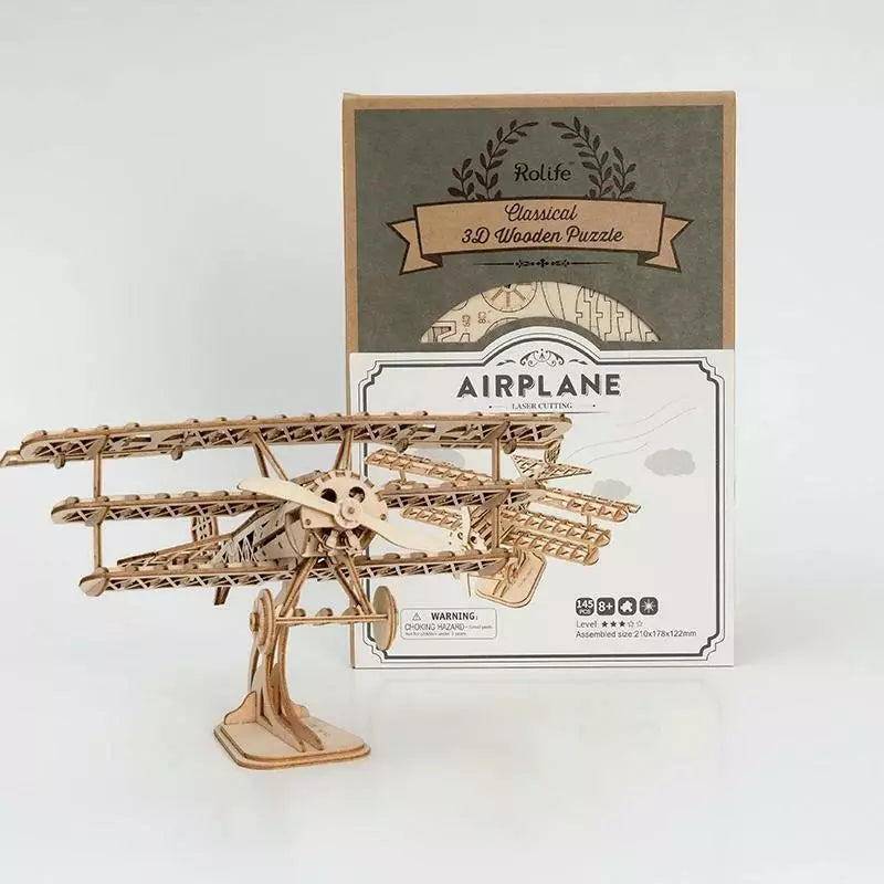 Robotime - Classic 3D Wood Puzzles; Tri-Plane