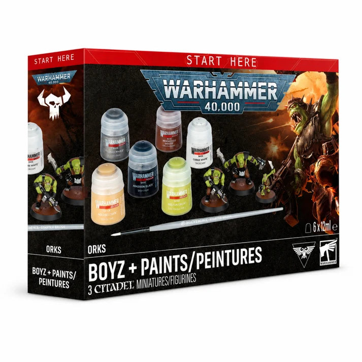 Games Workshop - Warhammer Orks – Boyz + Paints Set
