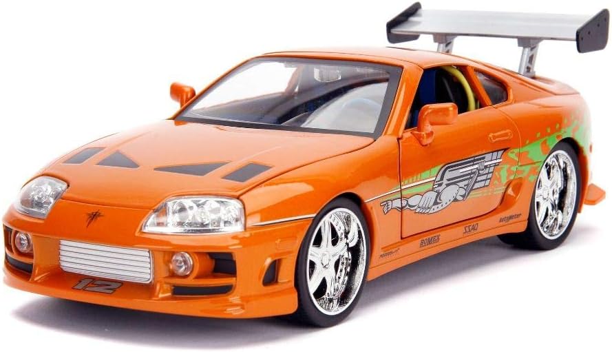 Jada Toys - Fast & Furious Brian's Toyota Supra - Figure & Lights, escala 1:18