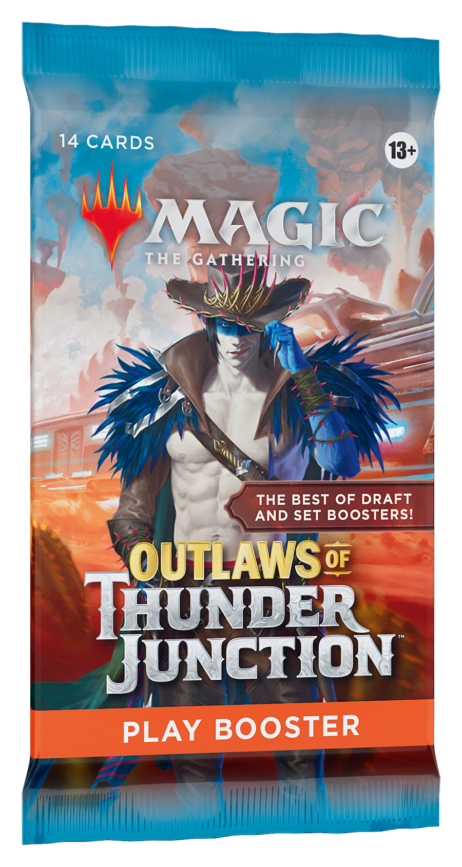 Magic MTG - Outlaws of Thunder Junction - Play Booster Sobre (Inglés) - Magic: The Gathering - 14 cartas