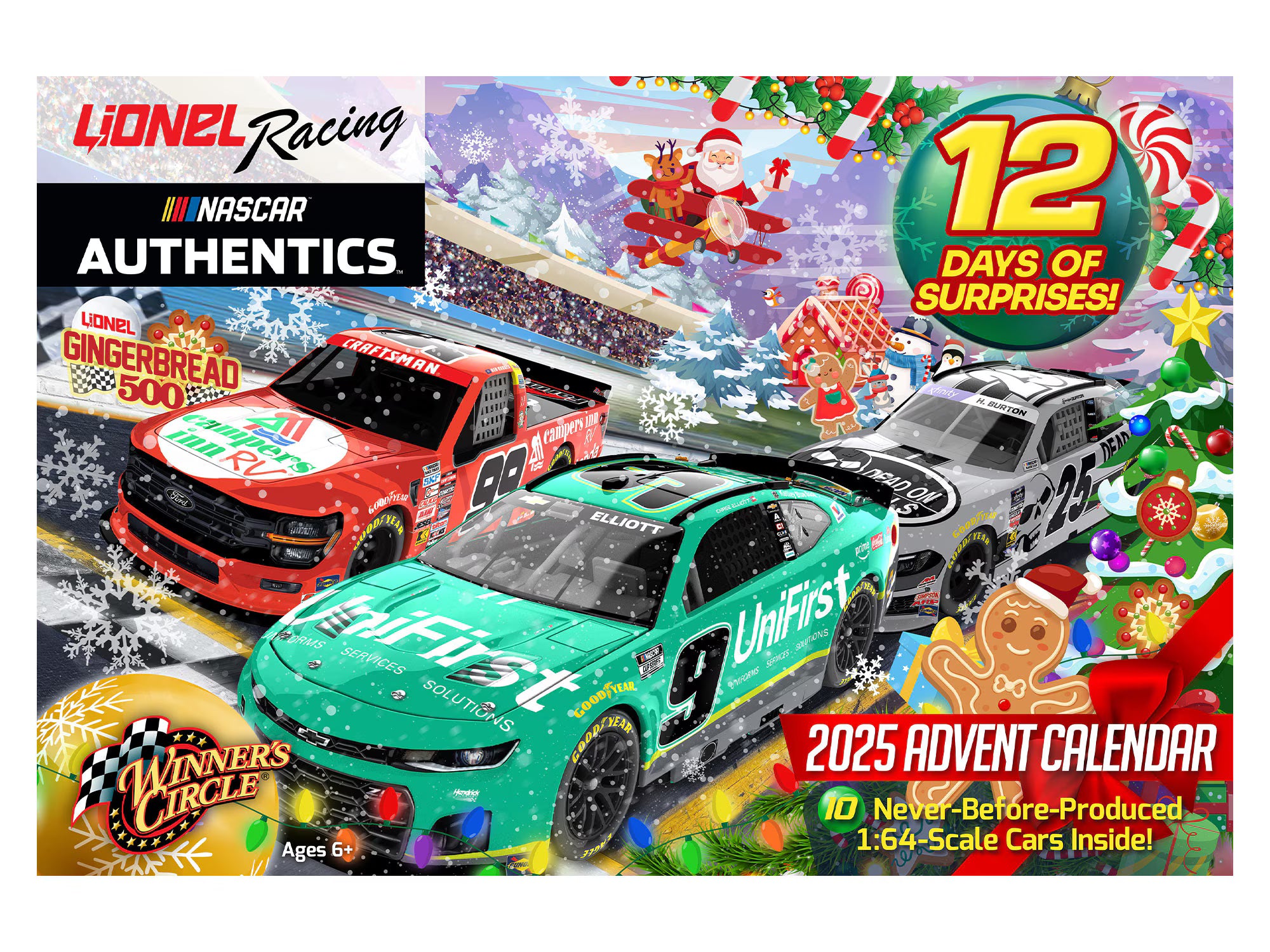 Lionel Racing - 2025 12 DAYS OF DIECAST ADVENT CALENDAR Calendario de Adviento