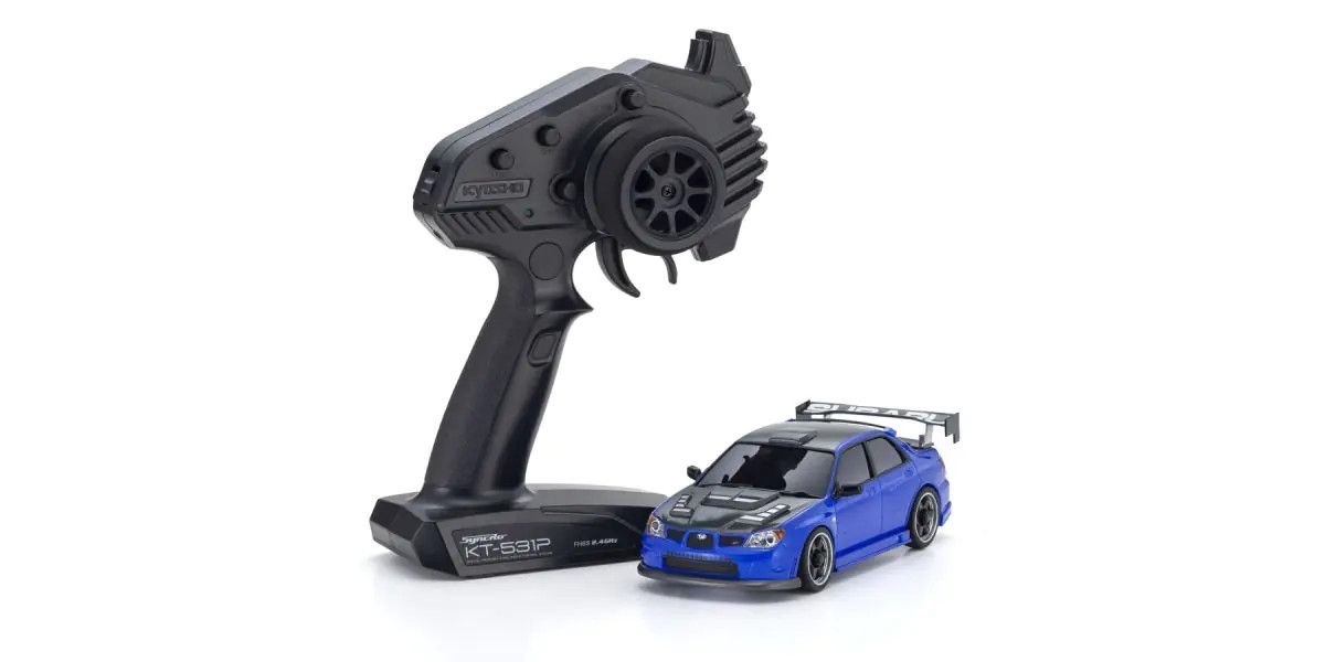 Kyosho - MINI-Z AWD SUBARU IMPREZA with Aero kit and CFRP hood Metallic Blue