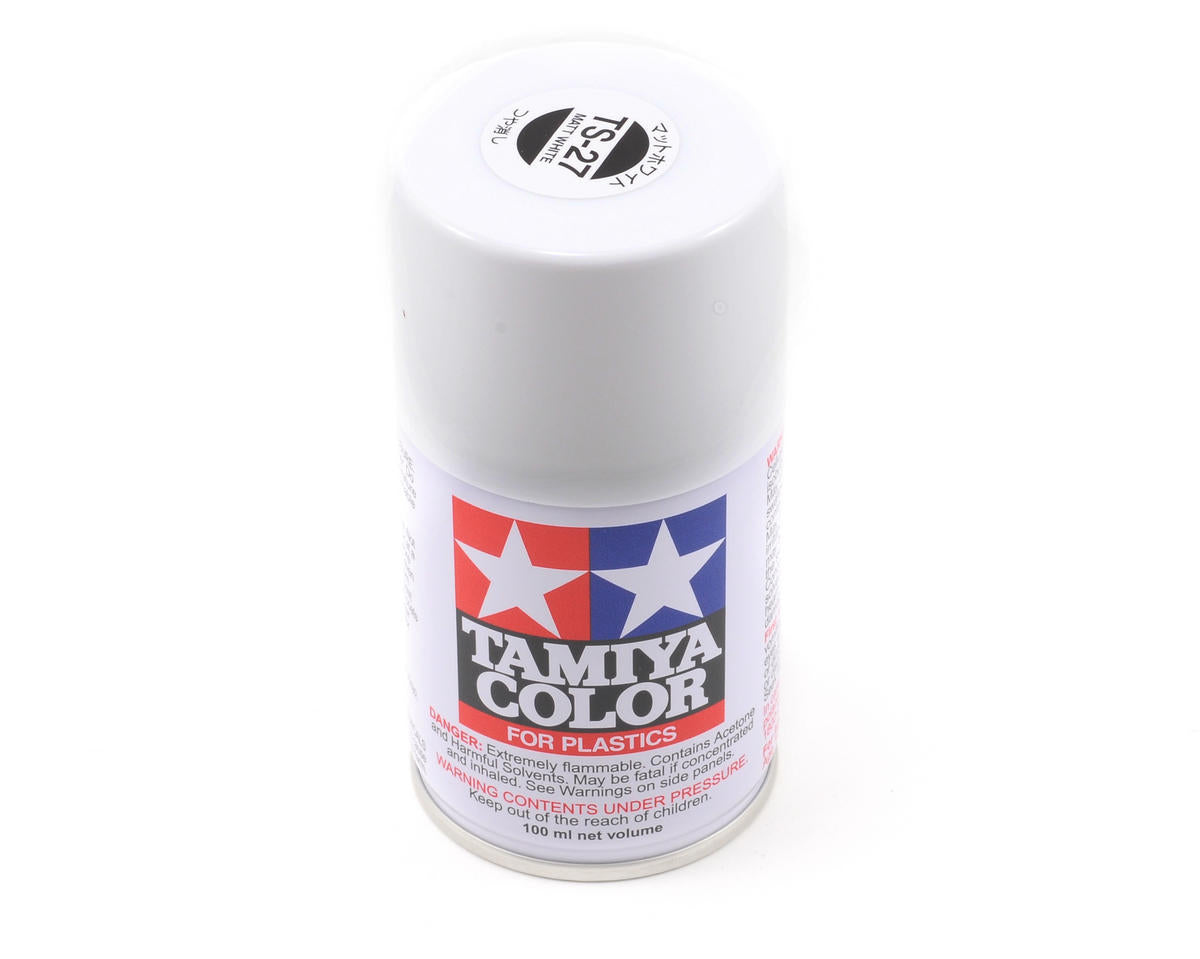 Tamiya - Lacquer Spray Paint,TS-27 Matte White - 100ml Spray Can