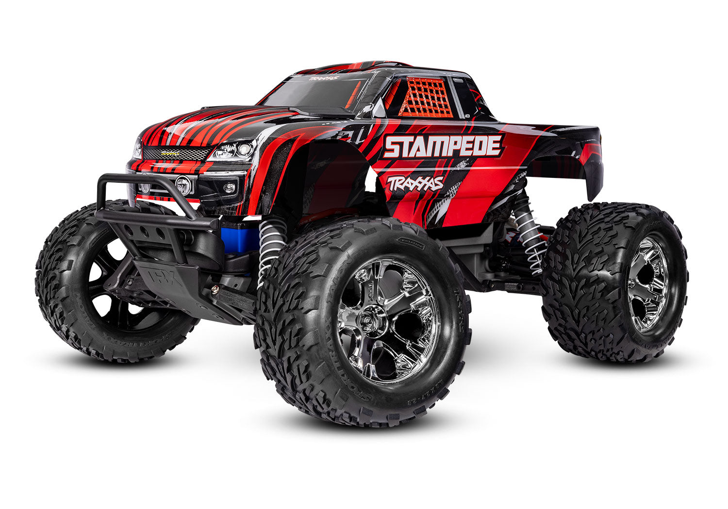 Traxxas - Stampede HD 1/10 RTR 2WD Electric Monster Truck w/XL-5 ESC, TQ 2.4GHz Radio, Battery & USB-C Charger, Roja