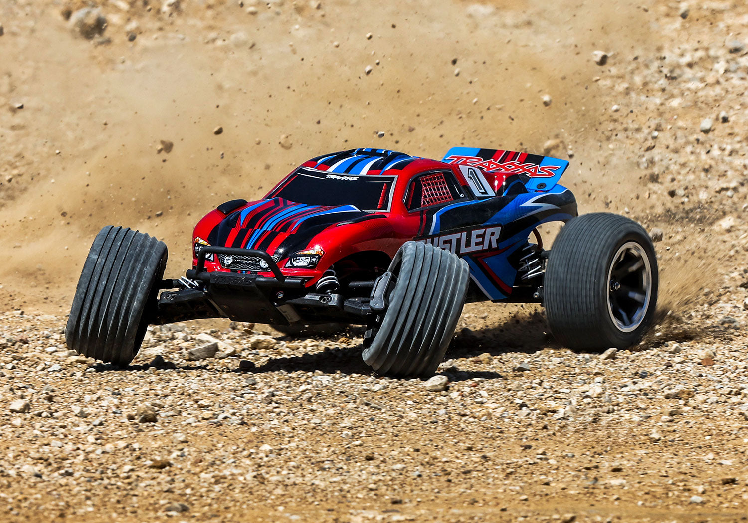 Traxxas - Rustler 2WD XL-5 w/Battery, Roja