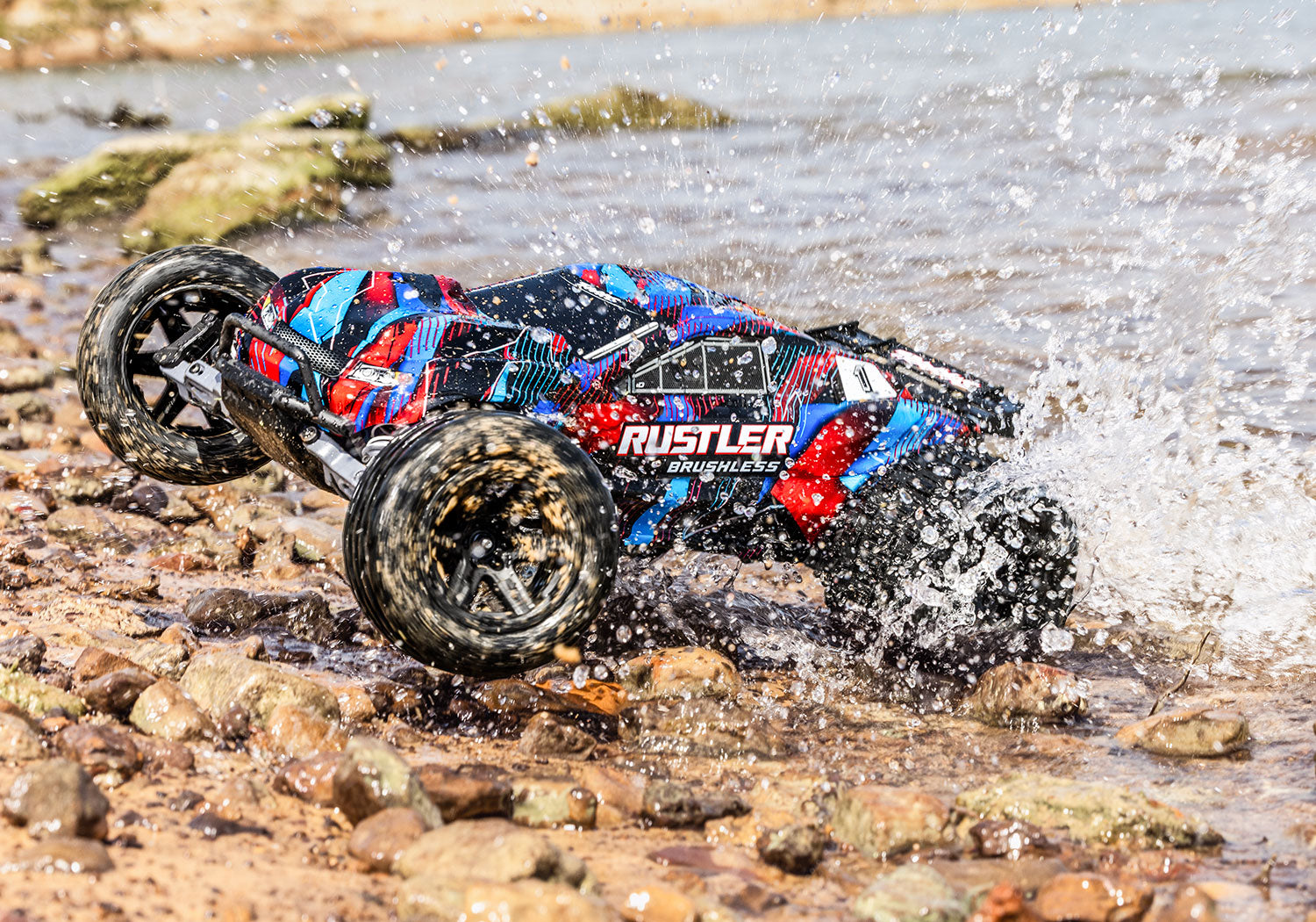 Traxxas - Rustler 2WD Brushless (Roja)