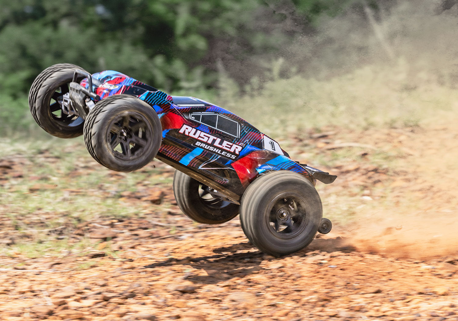 Traxxas - Rustler 2WD Brushless (Roja)