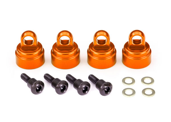 Traxxas - Aluminum Ultra Shock Cap (Orange) (4)