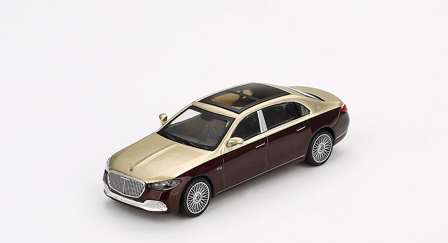 Mini GT - Mercedes-Maybach S 680 Gold / Dark Red Metallic 1/64