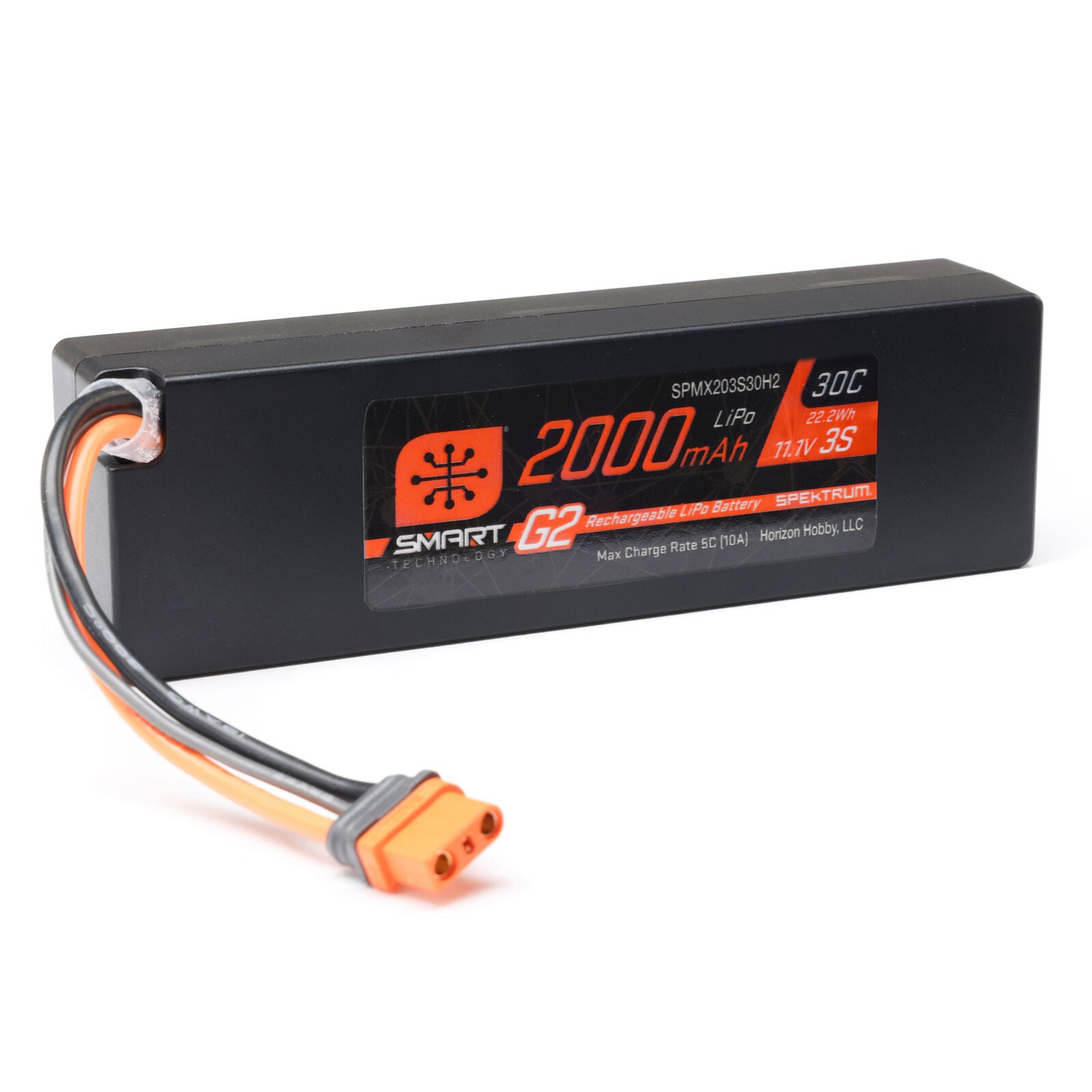 Spektrum RC - 11.1V 2000mAh 3S 30C Smart G2 LiPo Battery: IC2