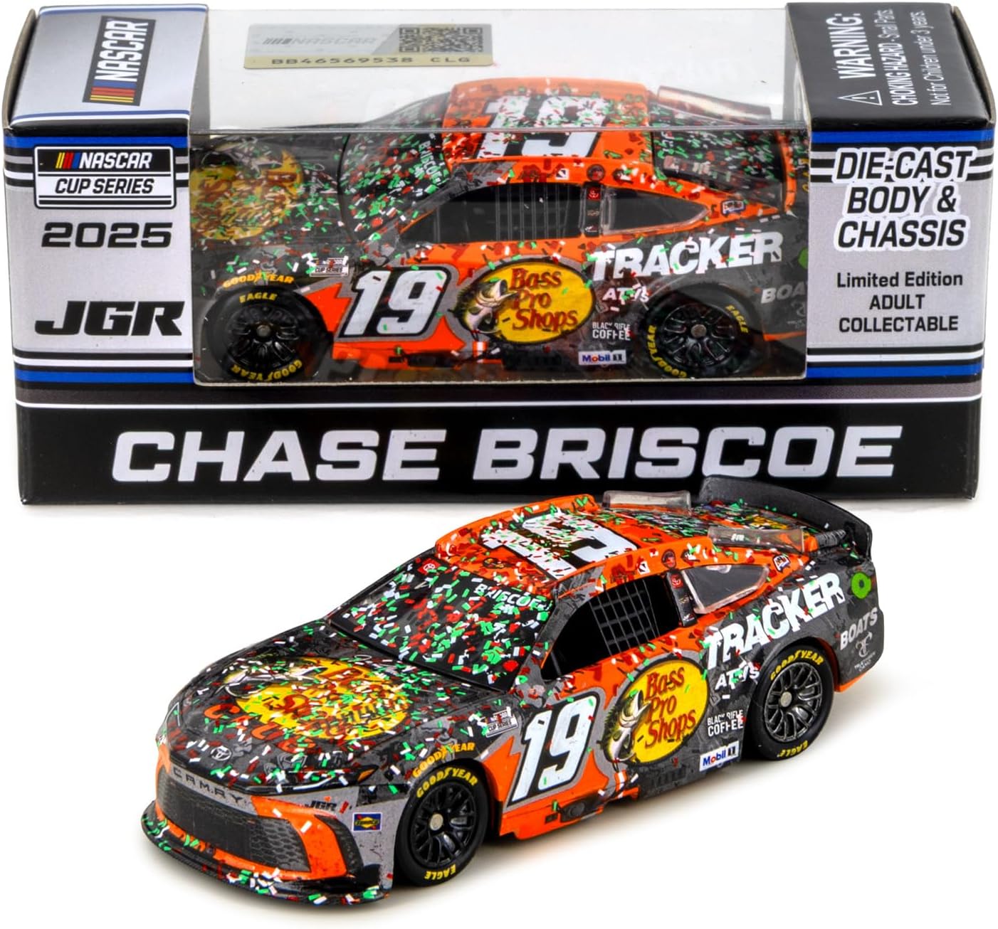 Lionel Racing - Chase Briscoe #19 2025 Bass Pro Shops Pocono 1st JGR Race Win, escala 1:64