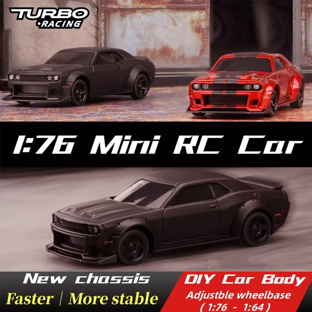 Turbo Racing - C75 Escala 1:76 Sports Car RTR Dodge Challenger - Red