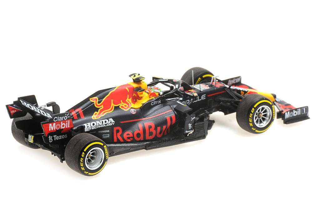 Minichamps - Red Bull -F1 RB16B Honda RA620H Team Aston Martin #11 3rd México GP 2021 Sergio Pérez, escala 1:43