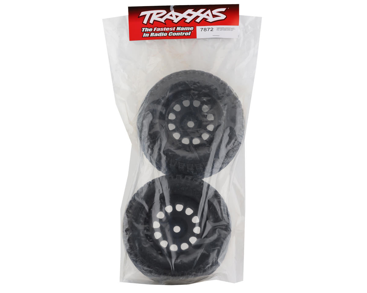 Traxxas - Tires & wheels, assembled, glued (XRT® Race black wheels, Gravix® tires, foam inserts) (left & right)