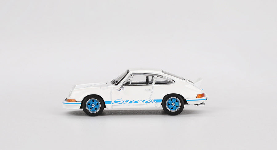 Mini GT - Porsche 911 Carrera RS 2.7 Grand Prix White with Blue Livery 1/64