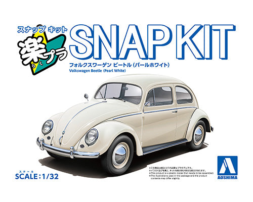 Aoshima Model Kits - 1/32 Snap Kit #20-PW Volkswagen Beetle (Pearl White)