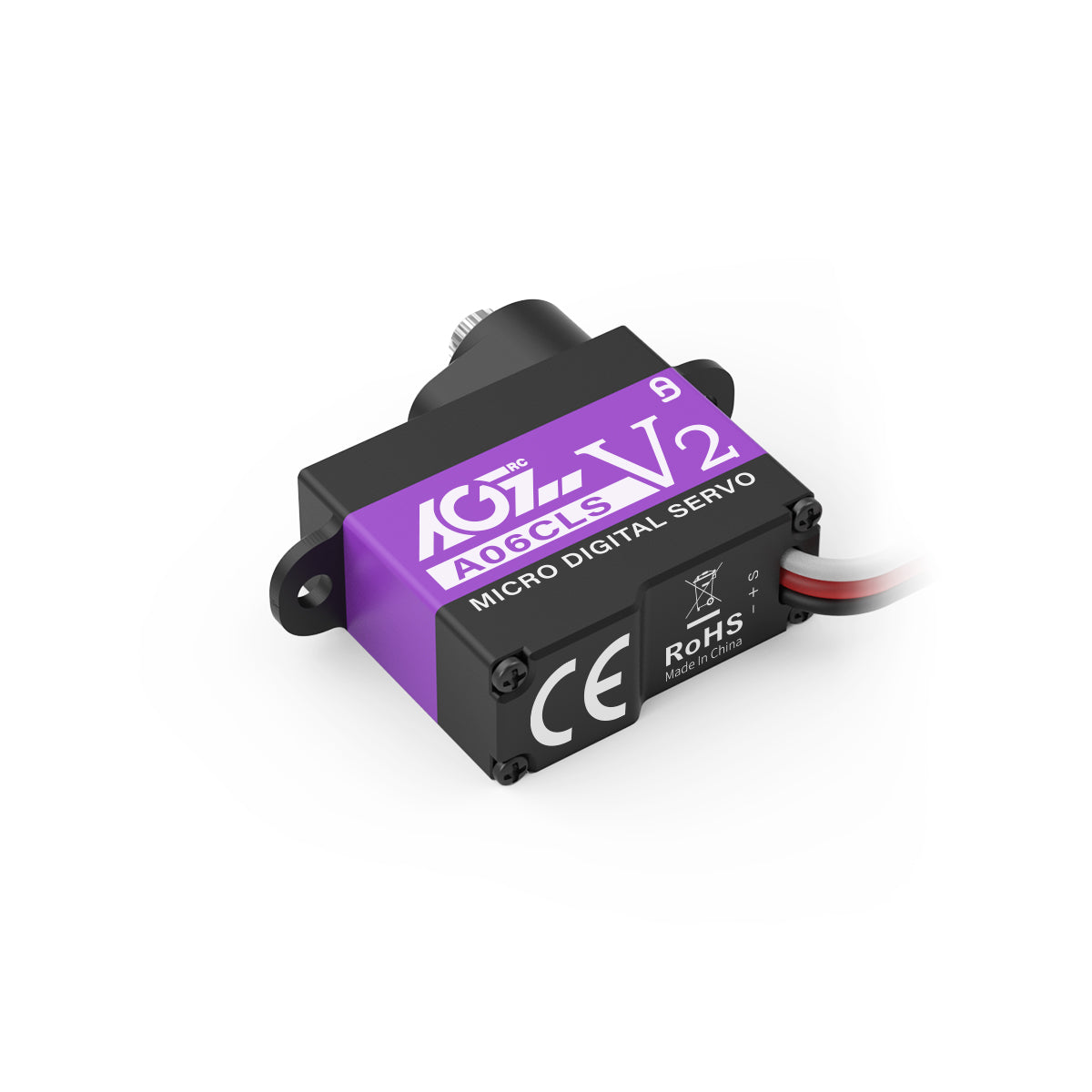 AGFRC - A06CLS V2 SERVO (20T Spline, JST 1.5 Plug) Purple
