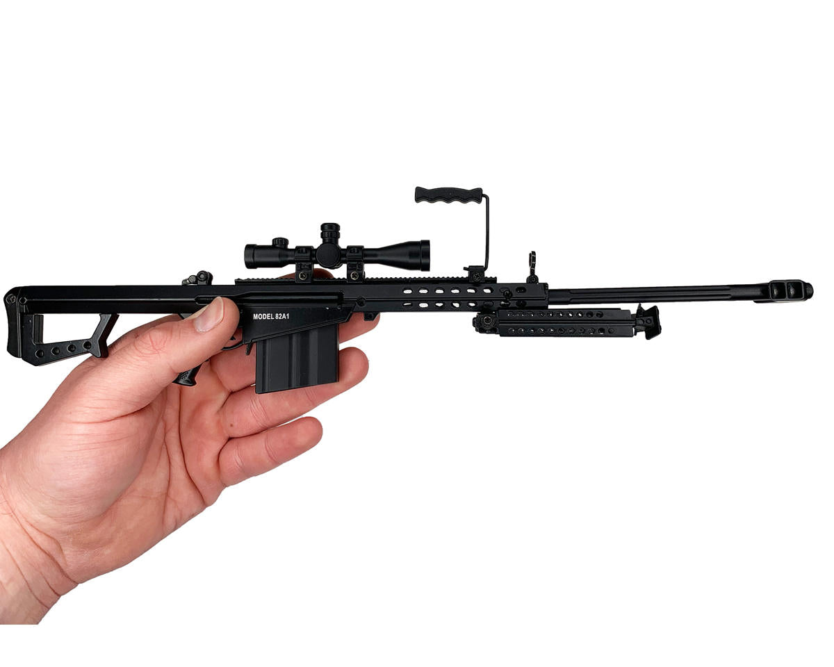 GoatGuns - Miniature 1/4 Scale Die-Cast Barrett 82A1 .50 CAL Model Kit (Black)
