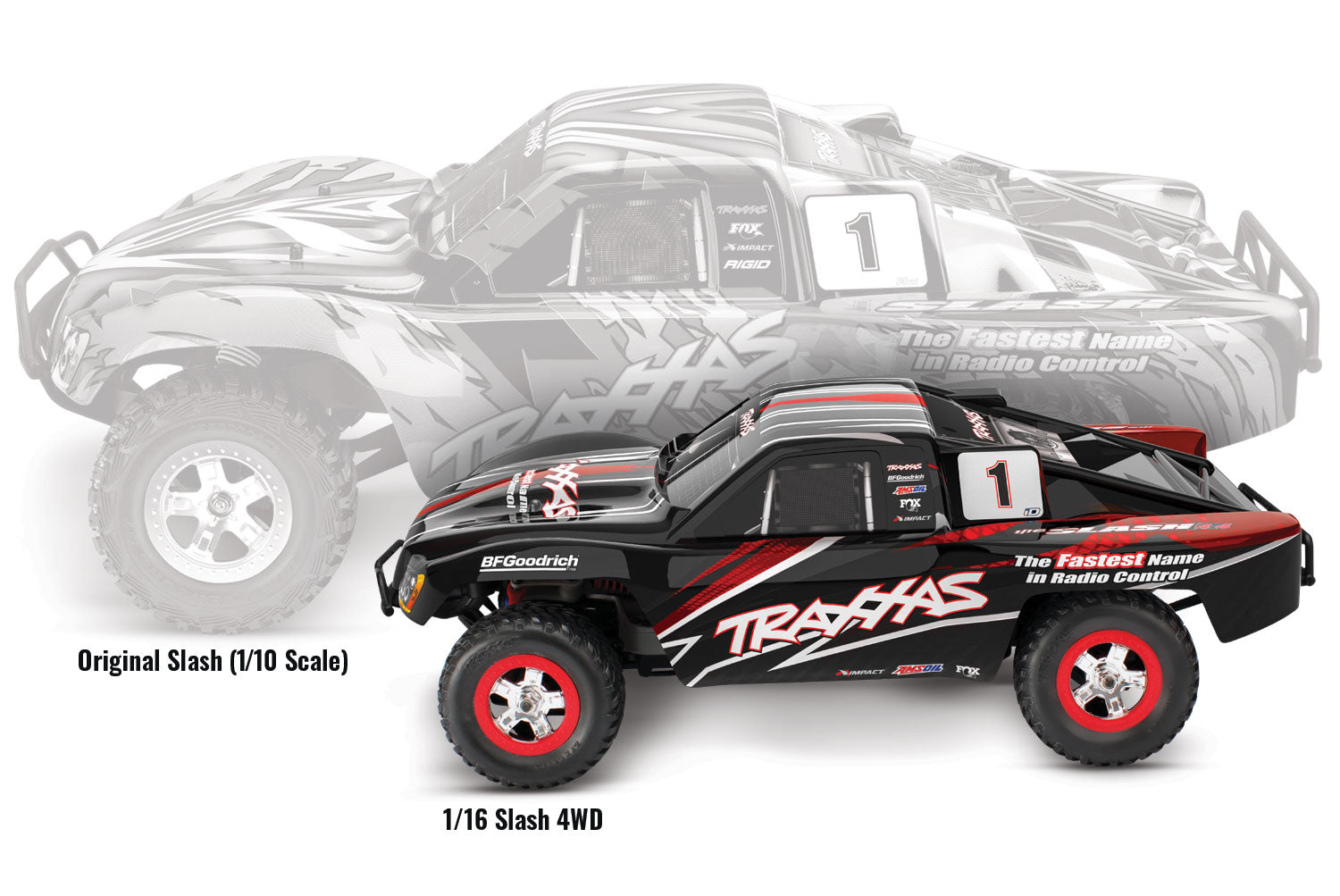 Traxxas - Slash 4X4 Performance 1/16 Scale, Battery & USB-C Charger Included, Black