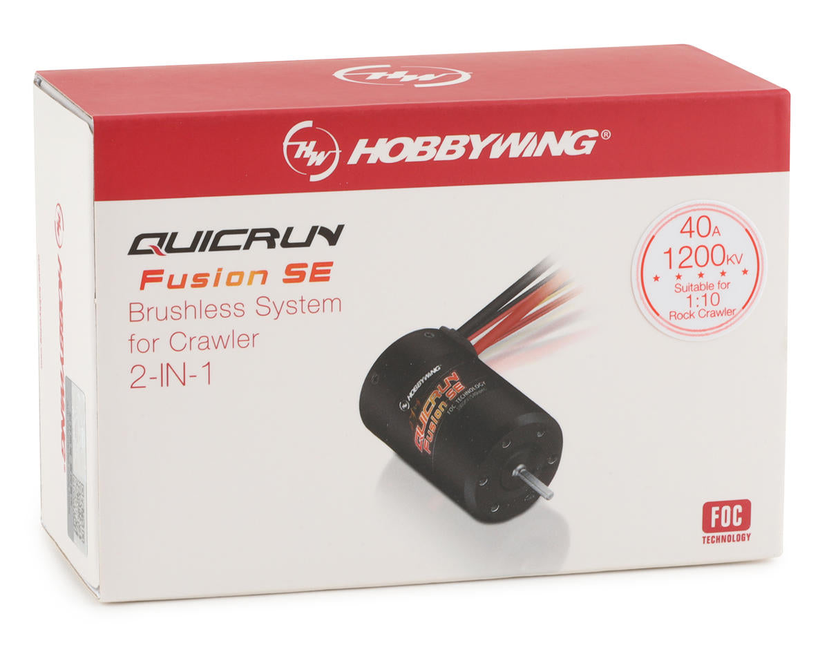 Hobbywing - QuicRun Fusion SE FOC 2-in-1 Crawler Brushless ESC & Motor System (1200Kv) (540 Spec)