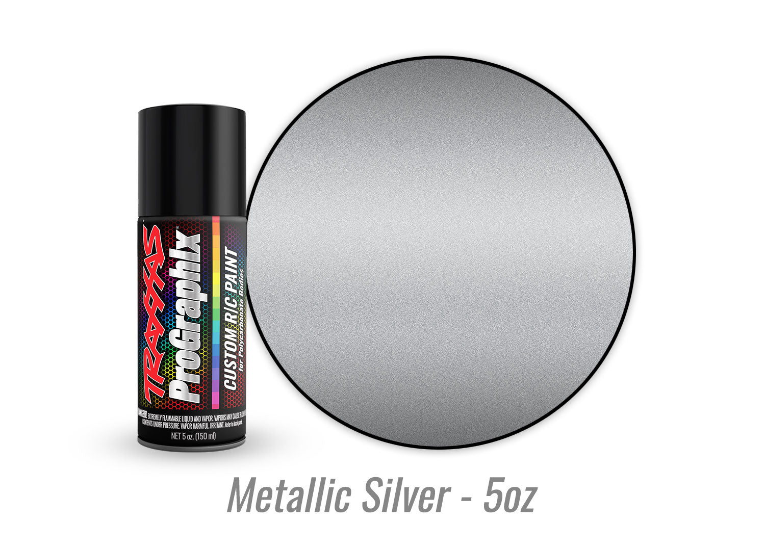 Traxxas - ProGraphix "Metallic Silver" Custom R/C Lexan Spray Paint (5oz)