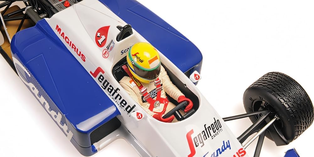 Minichamps - Ayrton Senna Toleman TG184 Dirty Version #19 2do Mónaco GP F1 1984, escala 1:18