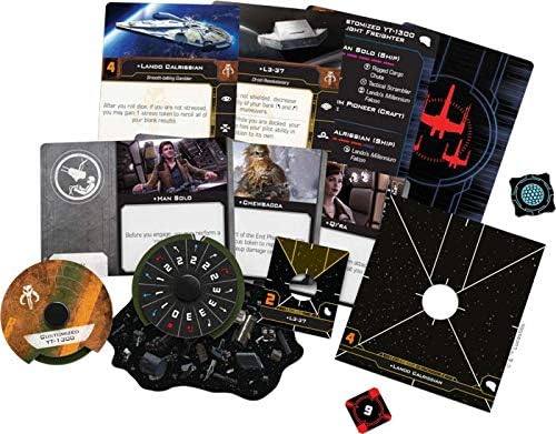 Asmodee - X-Wing: Lando's Millenium Falcon Expansión, Negro