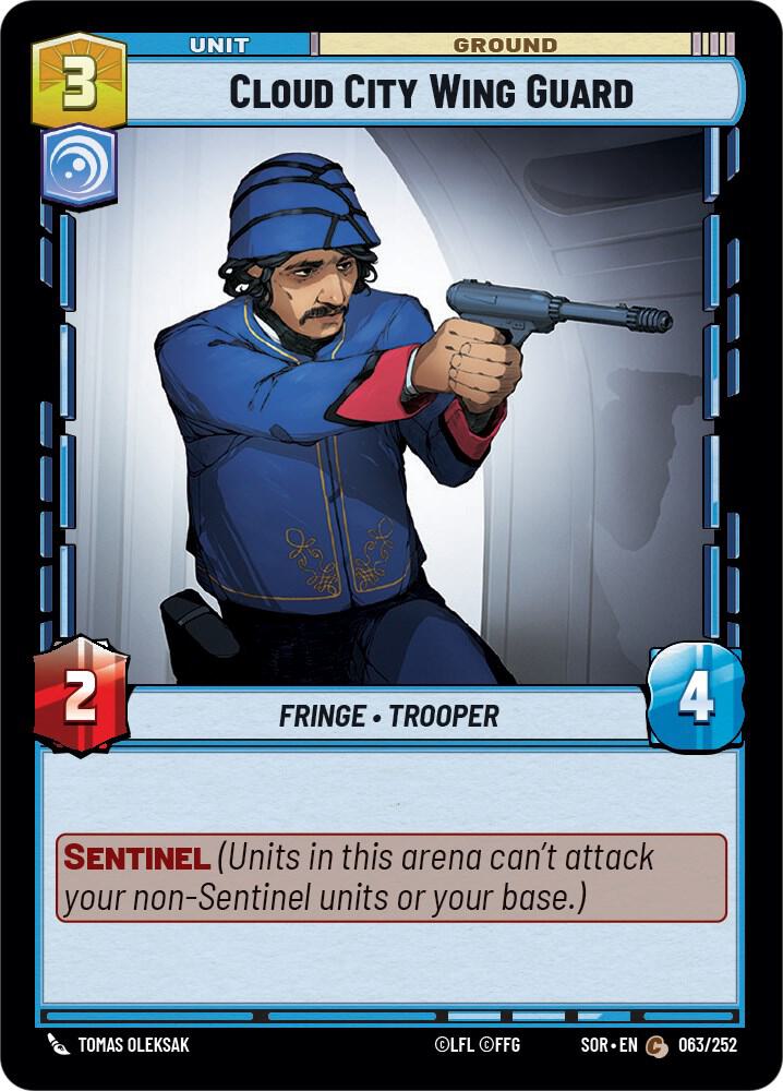 SWU Spark of the Rebellion - 063 Cloud City Wing Guard