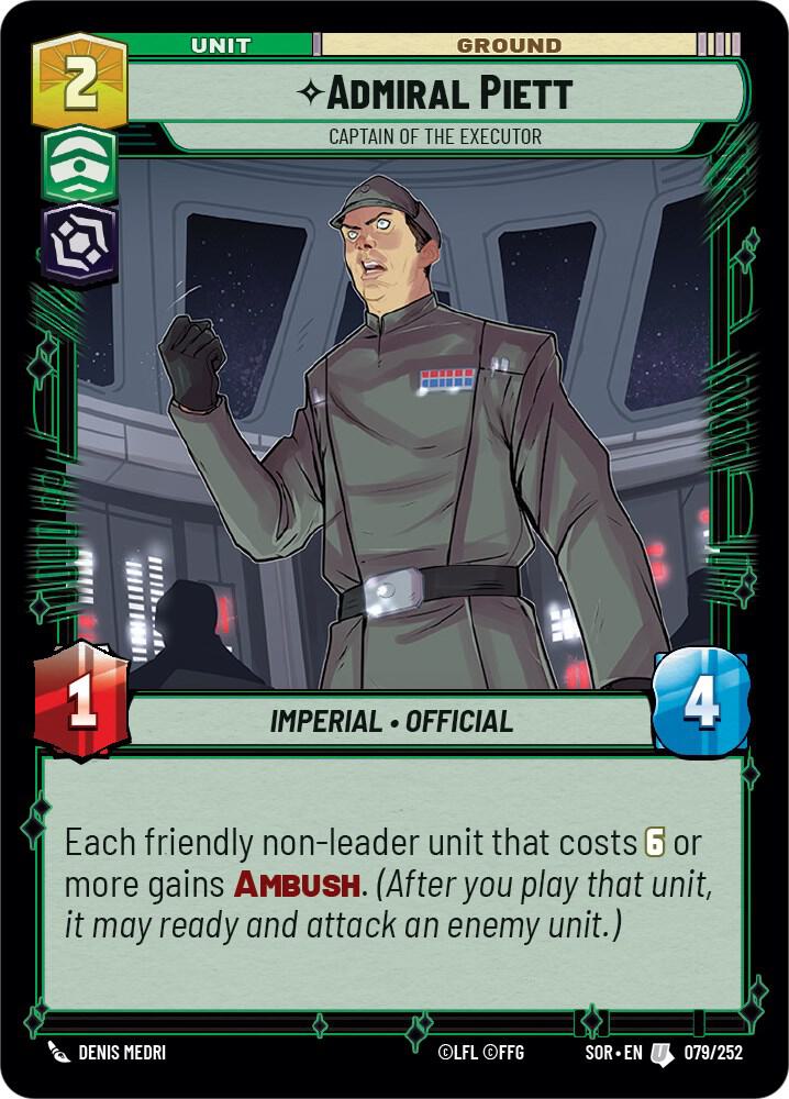 SWU Spark of the Rebellion - 079 Admiral Piett