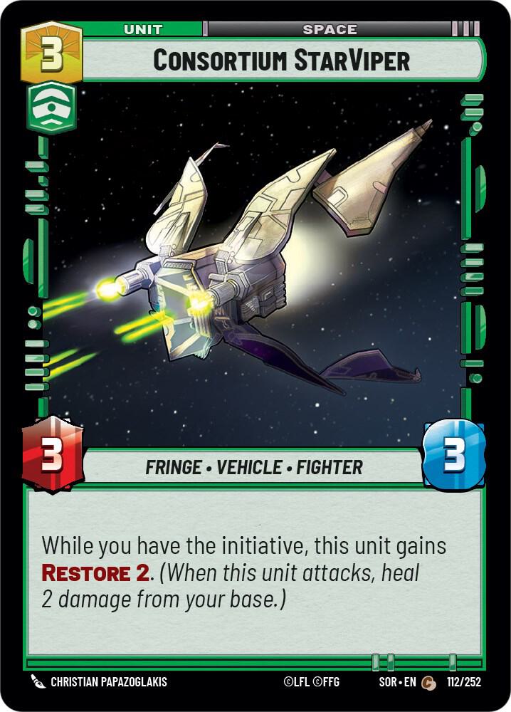 SWU Spark of the Rebellion - 112 Consortium StarViper