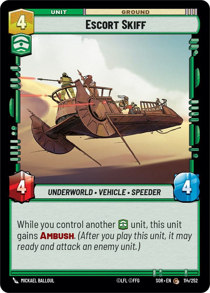 SWU Spark of the Rebellion - 114 Escort Skiff