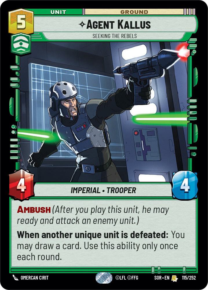 SWU Spark of the Rebellion - 115 Agent Kallus