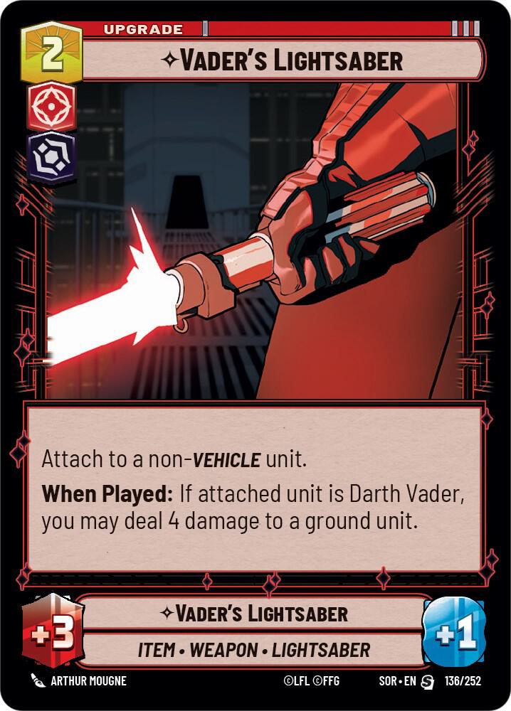 SWU Spark of the Rebellion - 136 Vader's Lightsaber