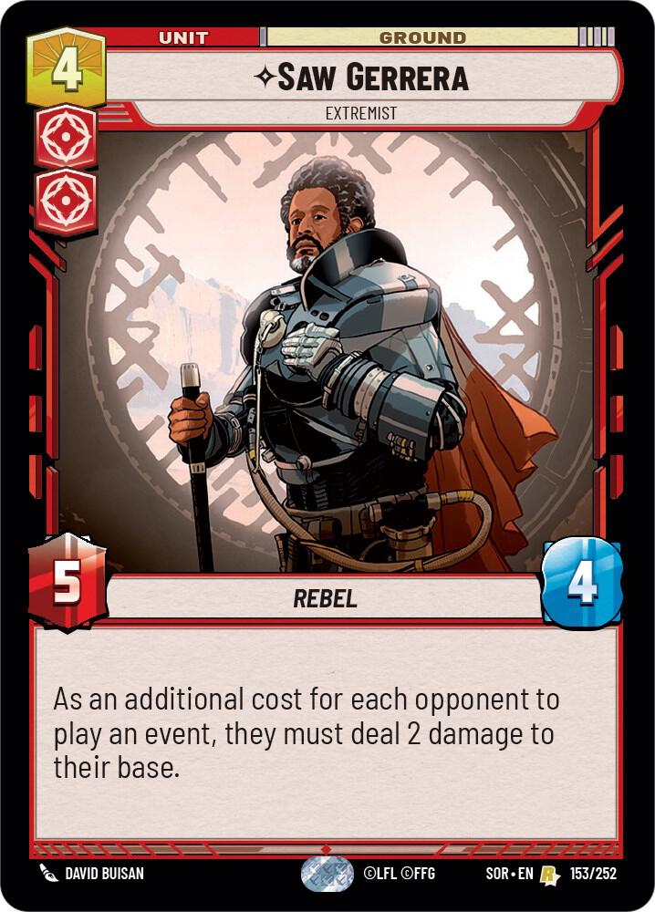 SWU Spark of the Rebellion - 153 Saw Gerrera