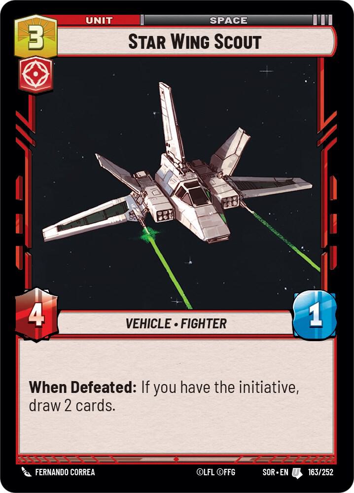 SWU Spark of the Rebellion - 163 Star Wing Scout