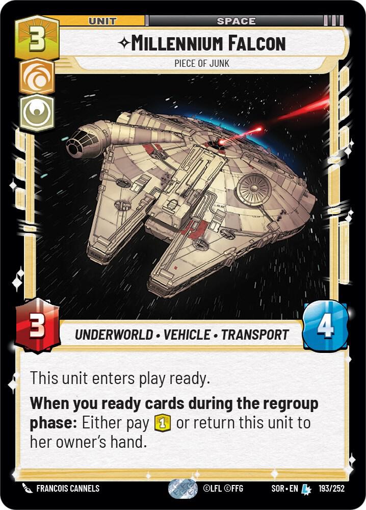 SWU Spark of the Rebellion - 193 Millennium Falcon