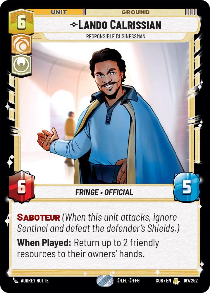 SWU Spark of the Rebellion - 197 Lando Calrissian