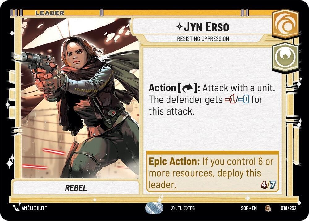 SWU Spark of the Rebellion - 018 Jyn Erso