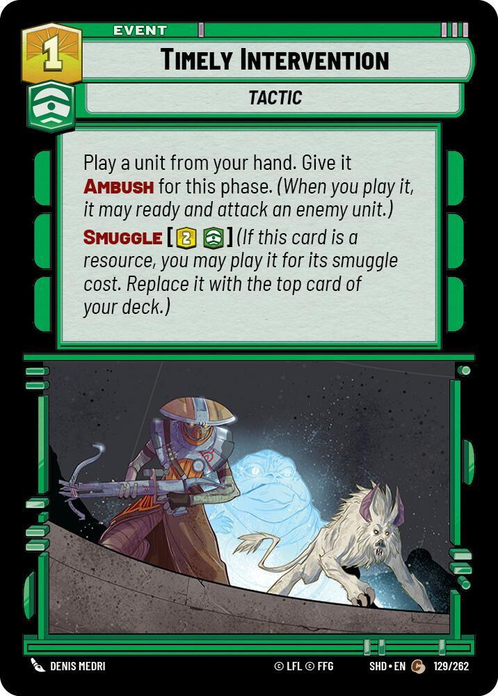 SWU Shadows of the Galaxy - Timely Intervention
