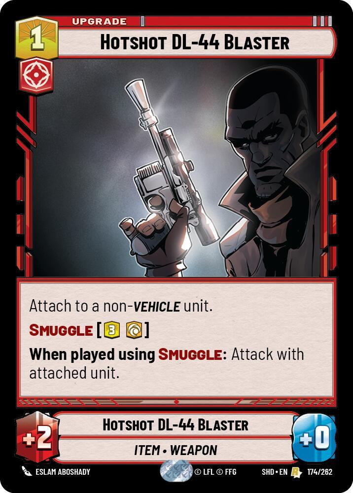 Shadow Android Blaster SWU Shadows of the Galaxy - Hotshot DL-44 Blaster