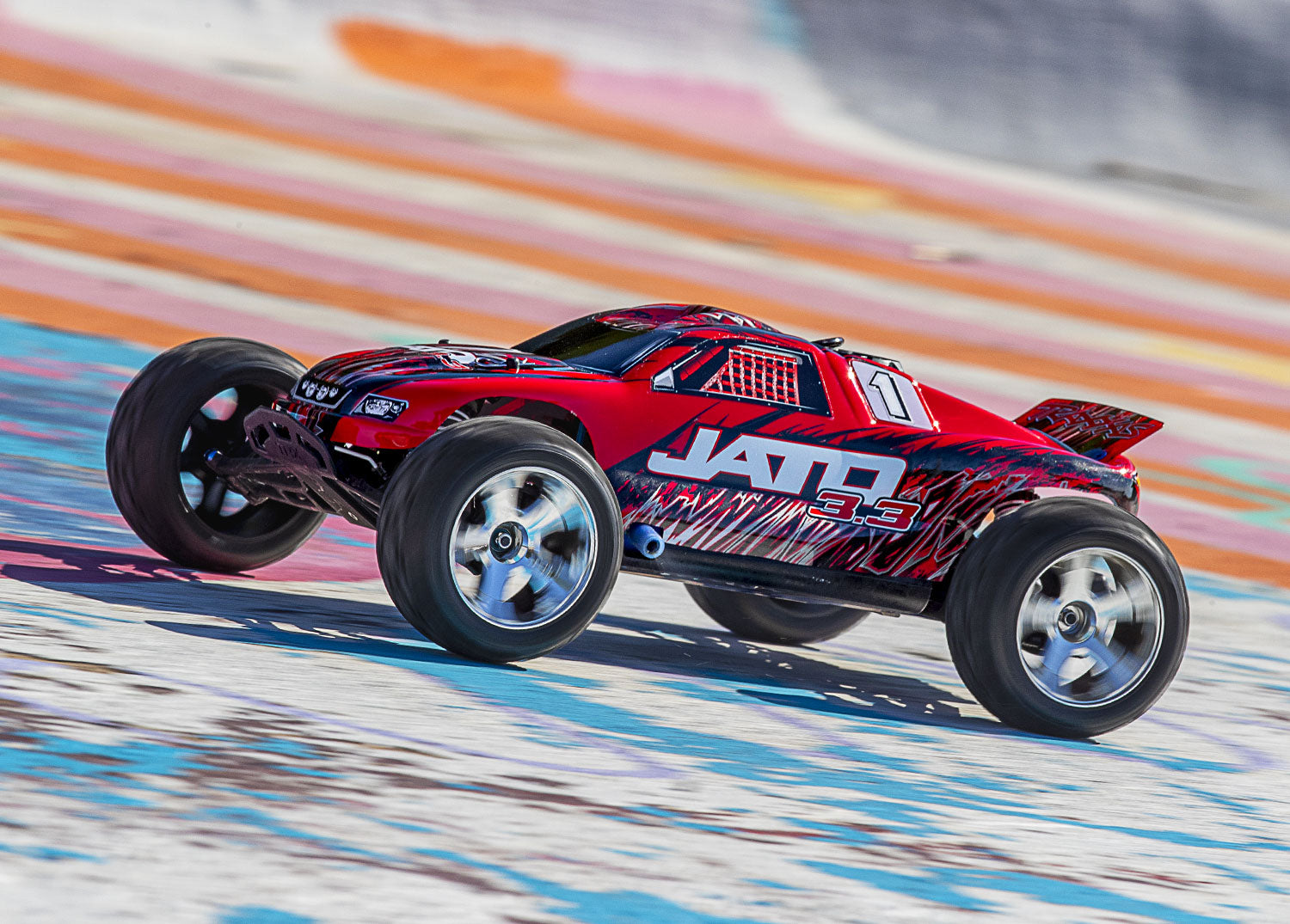 Traxxas - Jato 3.3 2WD RTR Nitro Stadium Truck w/TQi, Rojo