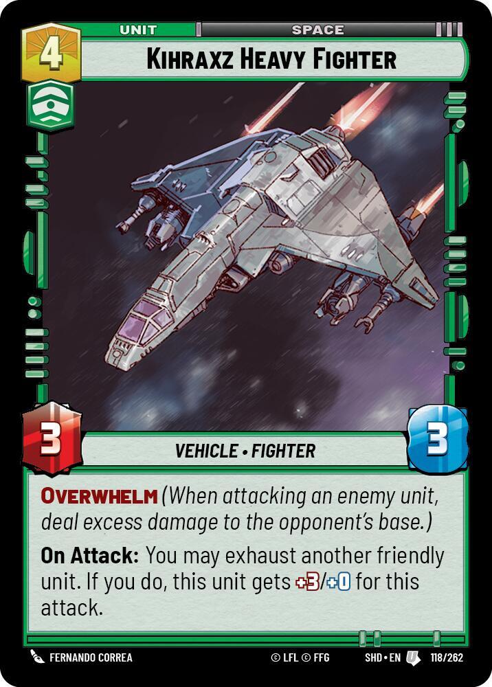 SWU Shadows of the Galaxy - Kihraxz Heavy Fighter