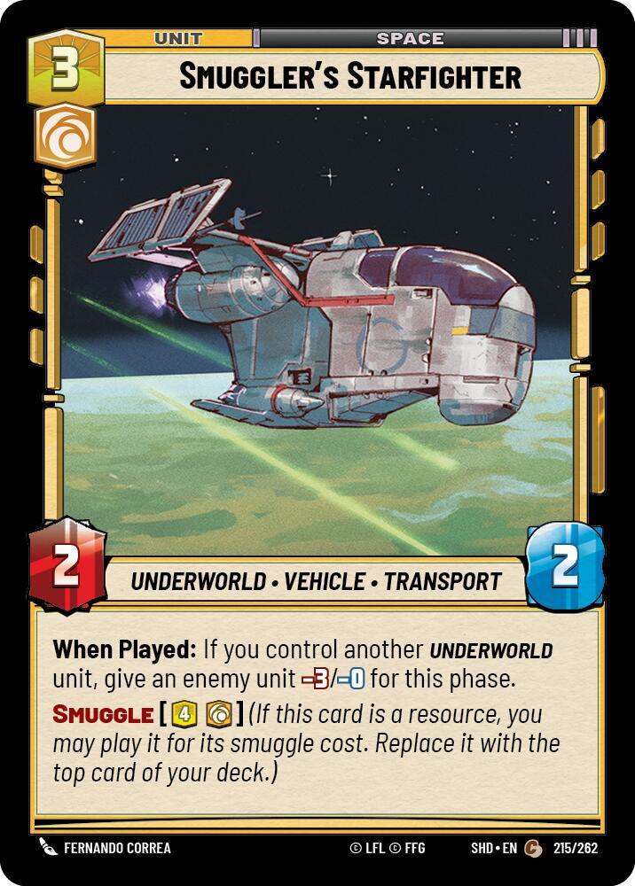 SWU Shadows of the Galaxy - Smuggler's Starfighter